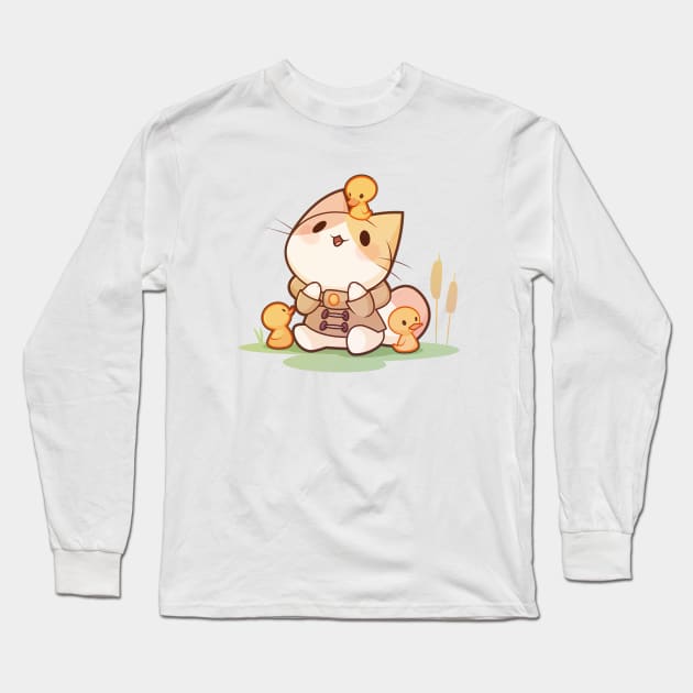 Lucky Ducky Cat Long Sleeve T-Shirt by Everything A Cat